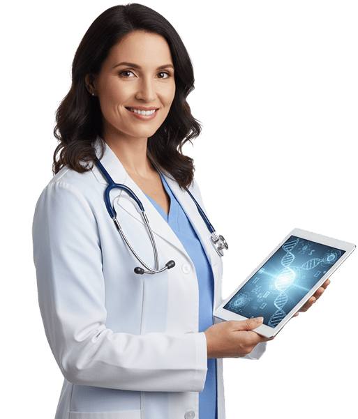 Doctora con tablet