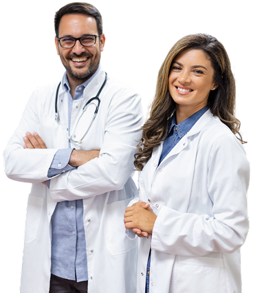 Médicos sonrientes