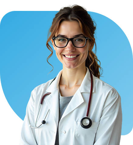 Doctora con gafas